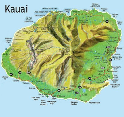 Kauai map