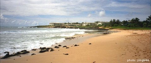 Poipu beach by Kauai Sheraton