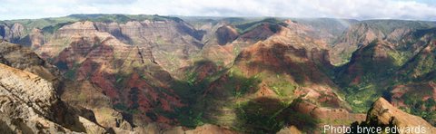 Waimea Canyon panorama view